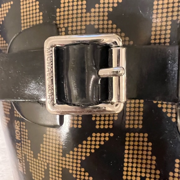 Michael Kors Rain Boots - Size 8 - Black and Brown - Logo - Picture 2 of 3